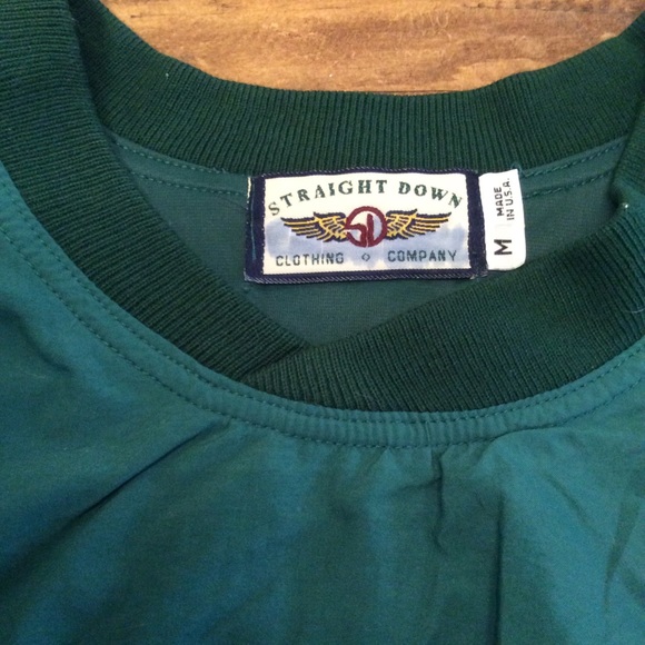 HUNTER GREEN COTTON PULLOVER JACKET,  MEDIUM - Picture 3 of 3